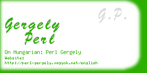 gergely perl business card